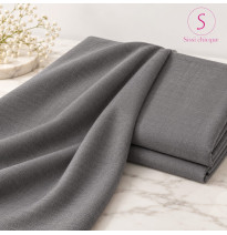 TISSU GRIS DE QUALITE 1 METRE